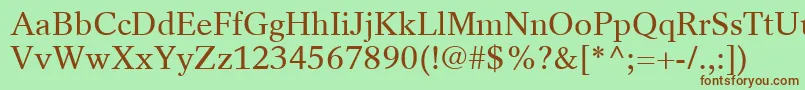 RotationLtRoman Font – Brown Fonts on Green Background