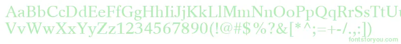 RotationLtRoman Font – Green Fonts on White Background