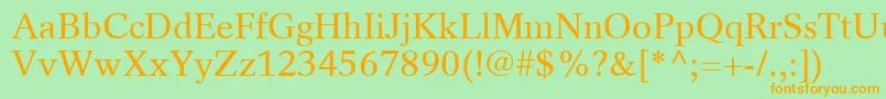 RotationLtRoman Font – Orange Fonts on Green Background
