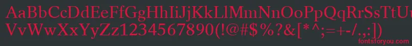 RotationLtRoman Font – Red Fonts on Black Background