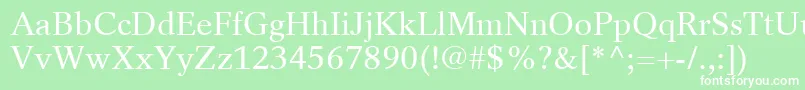 フォントRotationLtRoman – 緑の背景に白い文字