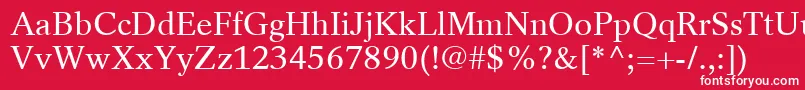 RotationLtRoman Font – White Fonts on Red Background