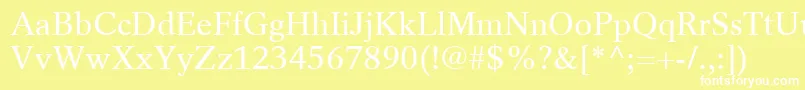 フォントRotationLtRoman – 黄色い背景に白い文字