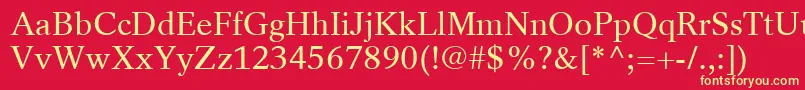 RotationLtRoman Font – Yellow Fonts on Red Background