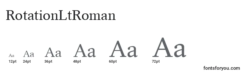 Größen der Schriftart RotationLtRoman