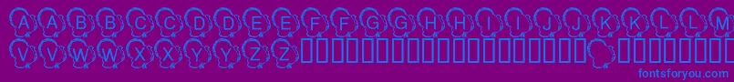 LmsTurkeyDay Font – Blue Fonts on Purple Background