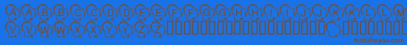 LmsTurkeyDay Font – Brown Fonts on Blue Background