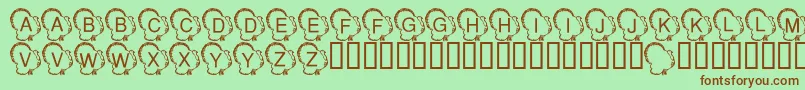 LmsTurkeyDay Font – Brown Fonts on Green Background