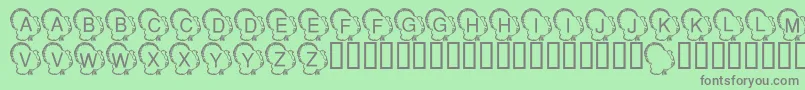 LmsTurkeyDay Font – Gray Fonts on Green Background