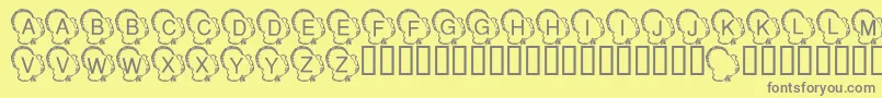 LmsTurkeyDay Font – Gray Fonts on Yellow Background