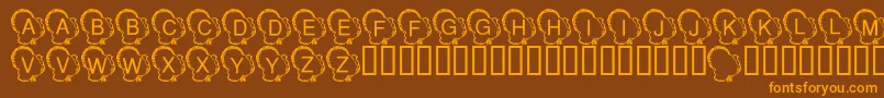 LmsTurkeyDay Font – Orange Fonts on Brown Background