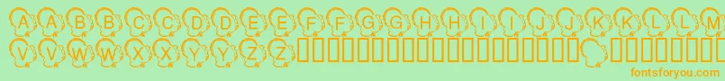 LmsTurkeyDay Font – Orange Fonts on Green Background