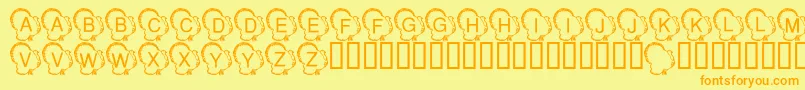 LmsTurkeyDay Font – Orange Fonts on Yellow Background