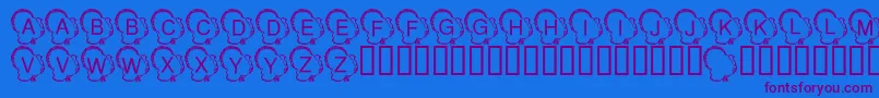 LmsTurkeyDay Font – Purple Fonts on Blue Background