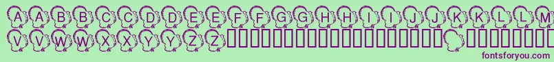 LmsTurkeyDay Font – Purple Fonts on Green Background