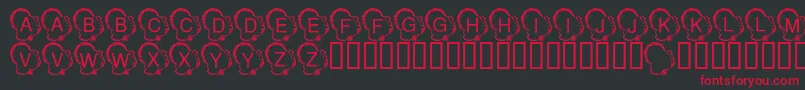 LmsTurkeyDay Font – Red Fonts on Black Background