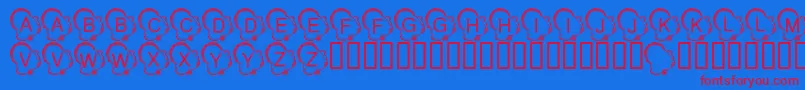フォントLmsTurkeyDay – 赤い文字の青い背景