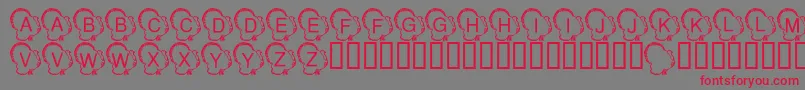 fuente LmsTurkeyDay – Fuentes Rojas Sobre Fondo Gris