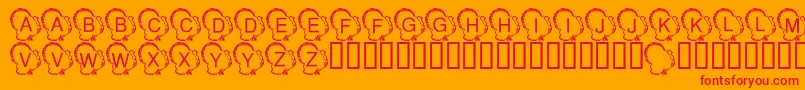 LmsTurkeyDay Font – Red Fonts on Orange Background