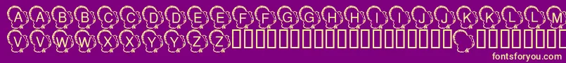 LmsTurkeyDay Font – Yellow Fonts on Purple Background