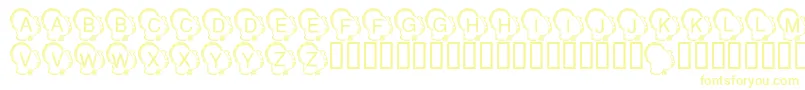 LmsTurkeyDay Font – Yellow Fonts on White Background