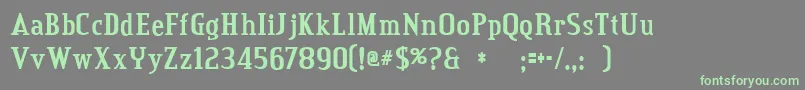 Creditvalleybold-fontti – vihreät fontit harmaalla taustalla