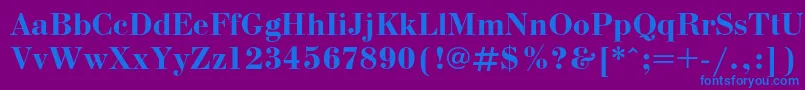 BodonicBold Font – Blue Fonts on Purple Background