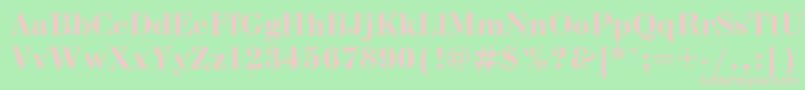 BodonicBold Font – Pink Fonts on Green Background