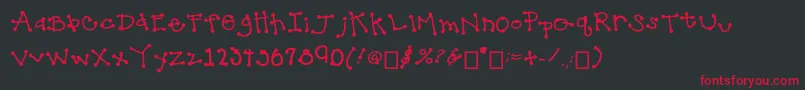 HottyDotty Font – Red Fonts on Black Background