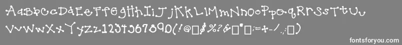 HottyDotty Font – White Fonts on Gray Background