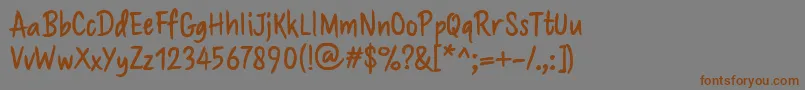 Brushaff Font – Brown Fonts on Gray Background