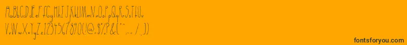 Fonte Sb – fontes pretas em um fundo laranja