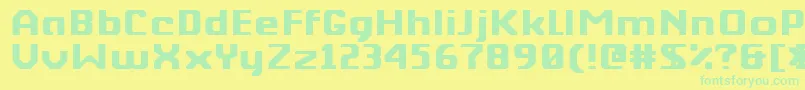 BerkeliumTypeフォントについての詳細 フォントBerkeliumType – 黄色い背景に緑の文字