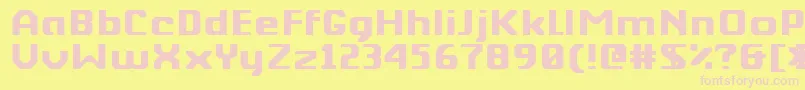 BerkeliumType Font – Pink Fonts on Yellow Background