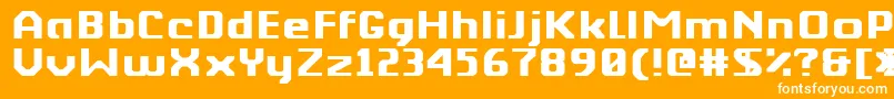 BerkeliumType Font – White Fonts on Orange Background