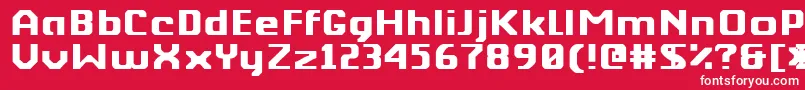 BerkeliumType Font – White Fonts on Red Background