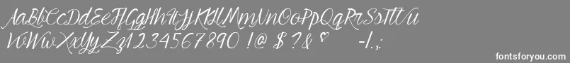 YoungBeautiful Font – White Fonts on Gray Background