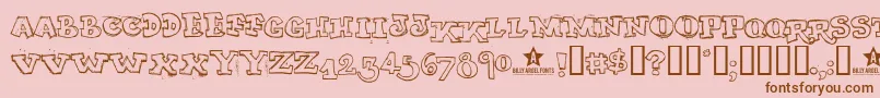 Myturtle Font – Brown Fonts on Pink Background