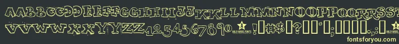 Myturtle Font – Yellow Fonts on Black Background