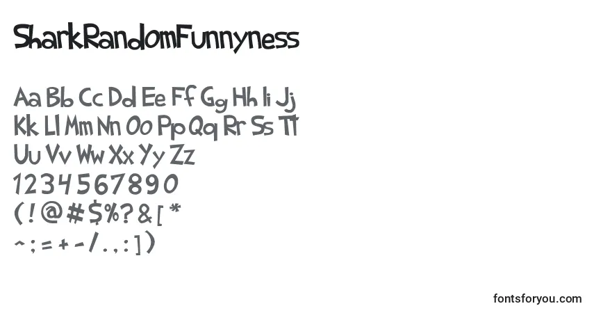 Шрифт SharkRandomFunnyness – алфавит, цифры, специальные символы