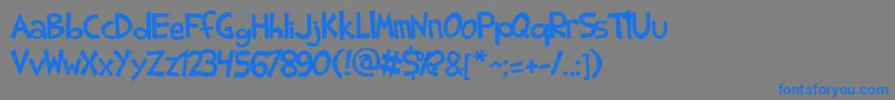 SharkRandomFunnyness Font – Blue Fonts on Gray Background