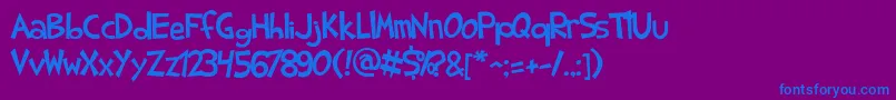 SharkRandomFunnyness Font – Blue Fonts on Purple Background