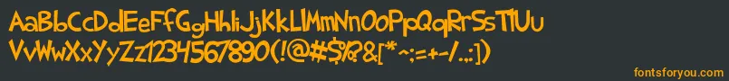 SharkRandomFunnyness Font – Orange Fonts on Black Background