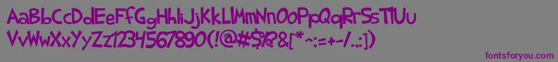 SharkRandomFunnyness Font – Purple Fonts on Gray Background