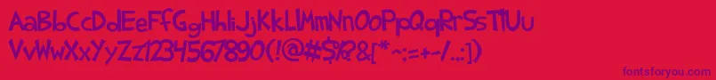 SharkRandomFunnyness Font – Purple Fonts on Red Background