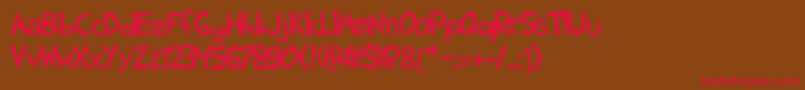 SharkRandomFunnyness Font – Red Fonts on Brown Background