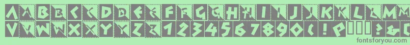 SpontanInitials Font – Gray Fonts on Green Background