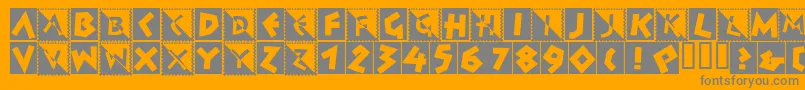 SpontanInitials Font – Gray Fonts on Orange Background