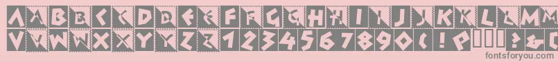 SpontanInitials Font – Gray Fonts on Pink Background