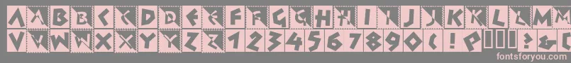 SpontanInitials Font – Pink Fonts on Gray Background